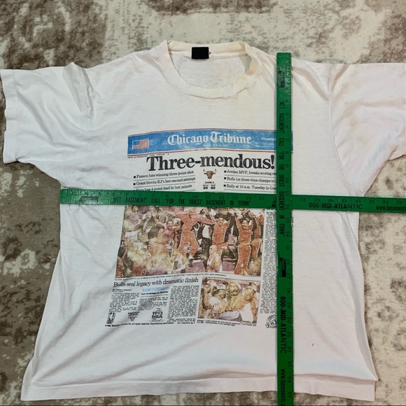 VTG Bulls t-shirt 1993 NBA Three Mendous xl faded - Picture 4 of 6